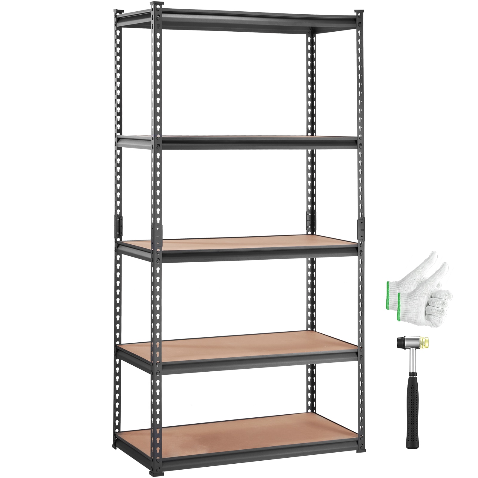 Heavy Duty Metal Storage Shelving 5 Tier Adjustable Utility Rack_voghion.com
